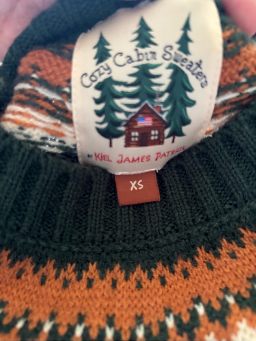 Kiel James Patrick Green Pumpkin Fair Isle Knit Sweater - Women's - Picture 3 of 3